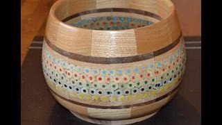 Wodturning at 54a 52 A Segmented pencil bowl [upl. by Ximena202]