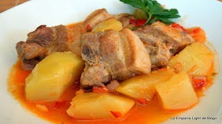 Guisado de Costillas con Patatas super fácil y rápido [upl. by Eladroc]