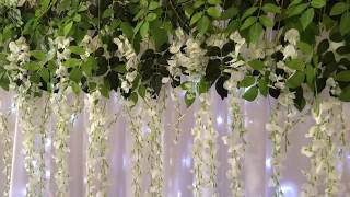 DIY Easy Flower Backdrop with Fairy Lights [upl. by Nele]