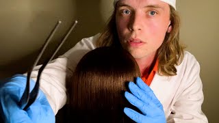 ASMR Lice Check amp Removal scalp exam ear to ear doctor roleplay whispering [upl. by Atnuahsal603]