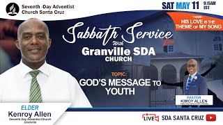 ONLINE WORSHIP EXPERIENCE  ELDER KENROY ALLEN  GODS MESSAGE TO YOUTH  SABBATH MAY 112024 [upl. by Grassi]