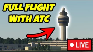 Flying with the PMDG 737 live on VATSIM [upl. by Dnomhcir789]