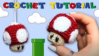 How to Crochet Super Mario Mushroom Amigurumi Tutorial 🍄  DIY [upl. by Ahsenar]