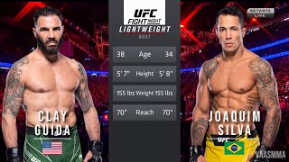 CLAY GUIDA VS JOAQUIM SILVA FULL FIGHT UFC ON ESPN 52 [upl. by Nored]