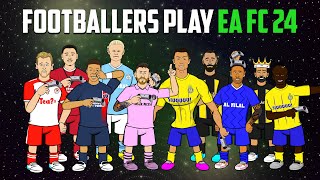 🎮FOOTBALLERS PLAY EA FC 24🎮 Ronaldo Messi Neymar Haaland and more Frontmen 63 [upl. by Kipp218]