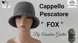 Tutorial cappello pescatore quot FOX quot bucket hat crochet tutorial [upl. by Courcy322]