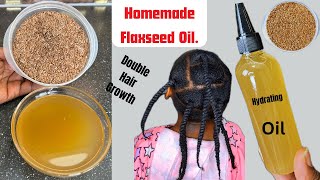 Homemade Flaxseed Oil For Double Hair Growth Benefits of Using it on your Hair [upl. by Alba]