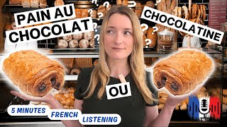 Pain au chocolat ou chocolatine   5 Minutes Slow French for B1 and B2 🇫🇷 [upl. by Elyk890]