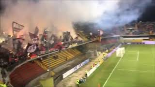 Benevento  Foggia le due tifoserie danno spettacolo al Vigorito [upl. by Wolsky145]