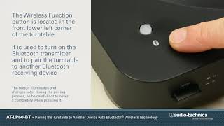 Como emparejar su Tornamesa inalámbrico Audio Technica AT LP60 BT a un dispositivo Bluetooth [upl. by Alcinia]