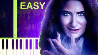 Agathas Theme  AGATHA ALL ALONG  EASY Piano Tutorial [upl. by Nomelc359]