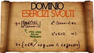 Dominio di una funzione  Esercizi Svolti [upl. by Eadie]