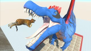 New Giant Spinosaurus Swallows the every unit  Animal Revolt Battle Simulator [upl. by Neelyhtak]