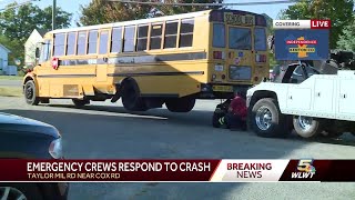 Police respond to crash involving school bus carrying children in Independence [upl. by Inaflahk990]