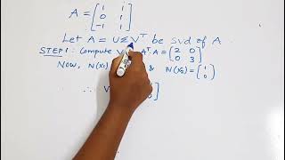 Singular Value Decomposition SVD Problem  Full Explanation [upl. by Jocko]