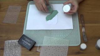 WOW Embossing Powder Technique Embossing with Stencils [upl. by Neiv]