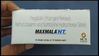 Maxmala NT Tablet  Pregabalin Methylcobalamin and Nortriptyline Hydrochloride Tablets  Maxmala NT [upl. by Anohr]