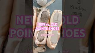 NEW vs OLD POINTE SHOES ballerinaballetnewshoespointeshoesdancerolddifferenceexplained [upl. by Asaeret236]