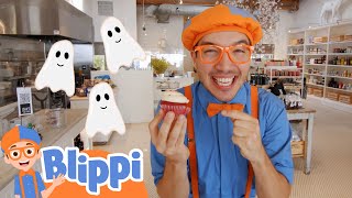 Vampire Blippi Visits a Haunted House for Halloween 1 HOUR OF BLIPPI HALLOWEEN [upl. by Dimitry]