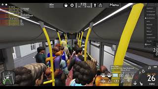 LOUD KICKDOWN 455 Bus Route I Croydon Roblox [upl. by Anh]