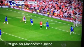 Alexander Büttner first goal from Manchester United [upl. by Neelak846]