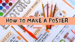 HOW TO MAKE A POSTER FOR SCHOOL PROJECT 💥 ⚡ CREATIVE POSTER PRESENTATION IDEAS [upl. by Millwater955]