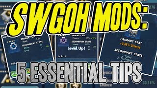 SWGOH  5 Essential Mods Tips amp Tricks [upl. by Alig794]