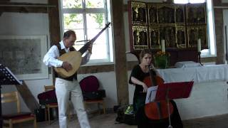 Giovanni Battista VITALI Bergamasca Baroque Cello  Theorbo [upl. by Mutua903]