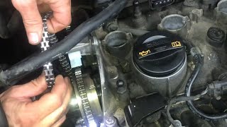 REPLACING timing chain on a 20t tsi volkswagen audi [upl. by Sihonn]