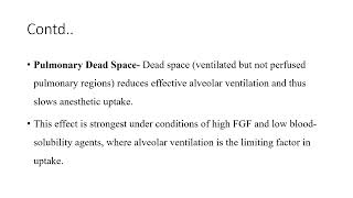 inhalational agent uptake and distribution [upl. by Jennette]