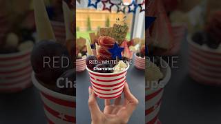 BBQ Charcuterie Cups ❤️🤍💙🧀 bbq longweekend charcuterie appetizer cheese memorialday snacks [upl. by Willabella]