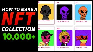 How to Create an NFT Collection 10000 No Coding Knowledge Needed [upl. by Desirea]