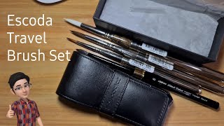 Unboxing Escoda Travel Brush Set [upl. by Ssilb579]