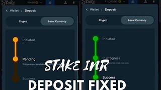 STAKE INR DEPOSIT PROBELM  How To Fix Stake Inr Pending amp Failed Deposit [upl. by Aksehcnarf941]