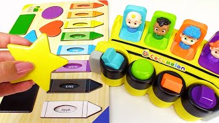 Best Learning Shapes amp Colors for Toddlers with Coco Melon Pop Up Toy [upl. by Caren]