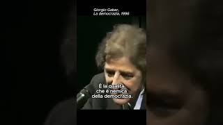 Giorgio Gaber La democrazia 1996 [upl. by Thor]