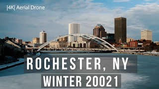 Rochester NY Winter drone 4k [upl. by Pandich]