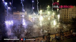 Fallas de Valencia 2024 Mascletà Nocturna Sábado 9 de Marzo 2024 Pirotecnia Tamarit [upl. by Ahsinom]