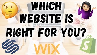 Shopify vs Squarespace vs Wix  Comparing Websites  Website Builder Reviews  How Much Does it Cost [upl. by Enoek]