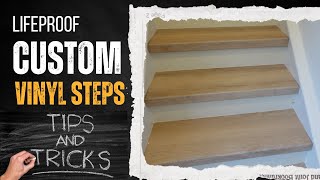 LIFEPROOF VINYL FLOORING ON STAIRS HOW TO INSTALL VINYL STAIRS WITHOUT STAIRNOSE CUSTOM VINYL STEPS [upl. by Eical]