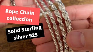 Sterling Silver Rope chains  Luke Zion Jewelry [upl. by Tigges391]