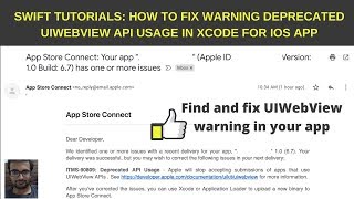 Swift Tutorials How to fix warning deprecated UIWebView API usage in Xcode for iOS app [upl. by Brod]