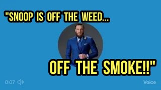 Conor McGregor analyses Snoop Dogg quitting weed Twitter Voicenote [upl. by Leunas896]