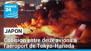 Japon  une collision entre deux avions à laéroport de TokyoHaneda fait cinq morts • FRANCE 24 [upl. by Marieann179]