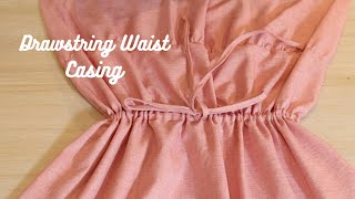 How To Sew Drawstring Casing On Waist [upl. by Gnohc]