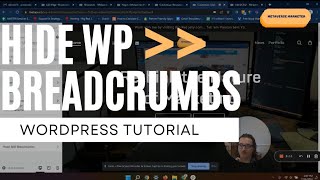 How to remove Yoast SEO Breadcrumbs from your Wordpress Website  Salient Theme 2022 [upl. by Akinnej691]