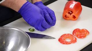 How to Prepare Peppers and Julienne [upl. by Anehsat]