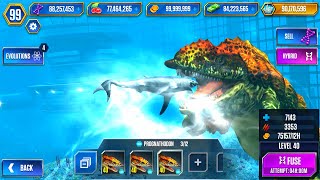 NEW UPGRADE PROGNATHODON X3 LEVEL 40  JURASSIC WORLD THE GAME [upl. by Gilges]