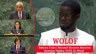 EN WOLOF 🚨 Résumé Discours Président Bassirou Diomaye Faye en Wolof [upl. by Atile561]