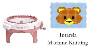 Intarsia machine knit bear head [upl. by Tihom904]